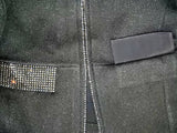 St. John Collection Metallic Knit  ModJacket with Studded Trims and Flap Pockets