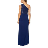 NWT Adrianna Papell One Shoulder Sequin Bodice Gown