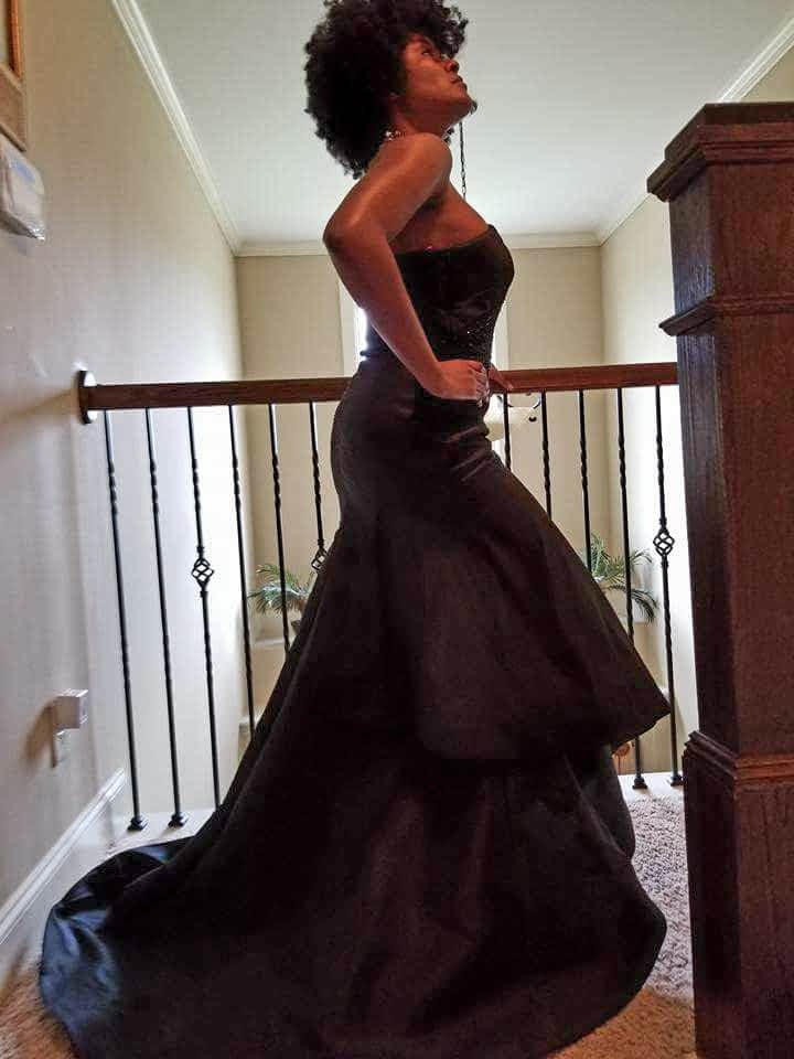 Monique L'huilier Amazing Black Asymmetrical Ball Gown