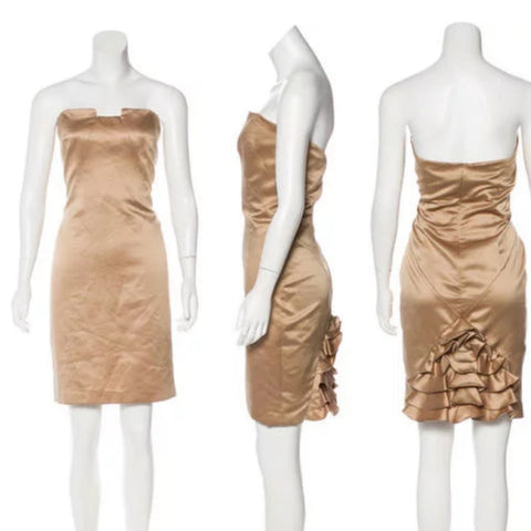 NWT $2100 Jean Paul Gaultier Geometric Colorblock Draped Dress