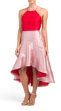 NWT $450  Phoebe Couture by Kay Unger Halter Colorblock Hi and Lo Dress 
    