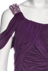 BADGLEY MISCHKA Embellished One-Shoulder Dress